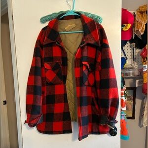 Red and Black Plaid Jacket